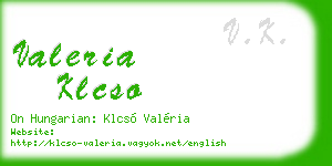valeria klcso business card